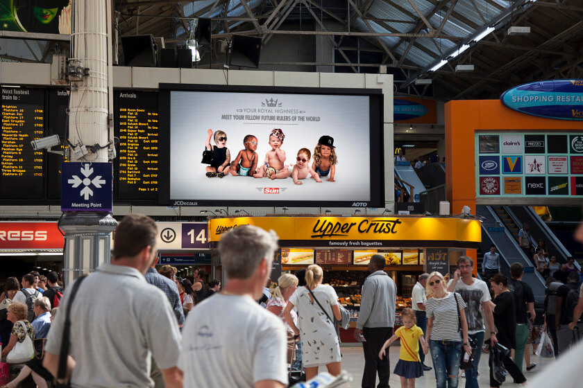 48 sheet train station advertising campaign from monster outdoor